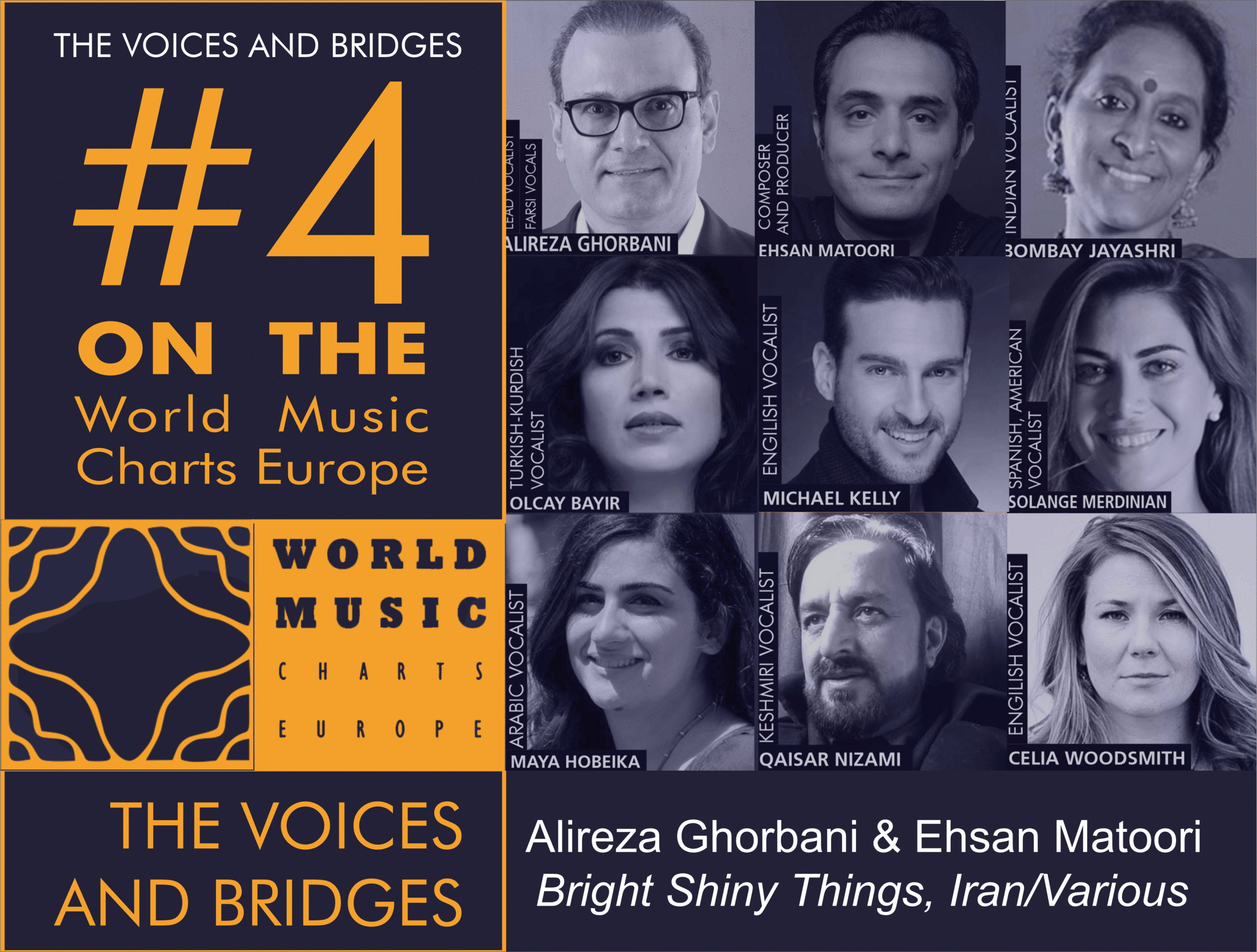 THE VOICES AND BRIDGES # 4 ON THE World Music Charts Europe